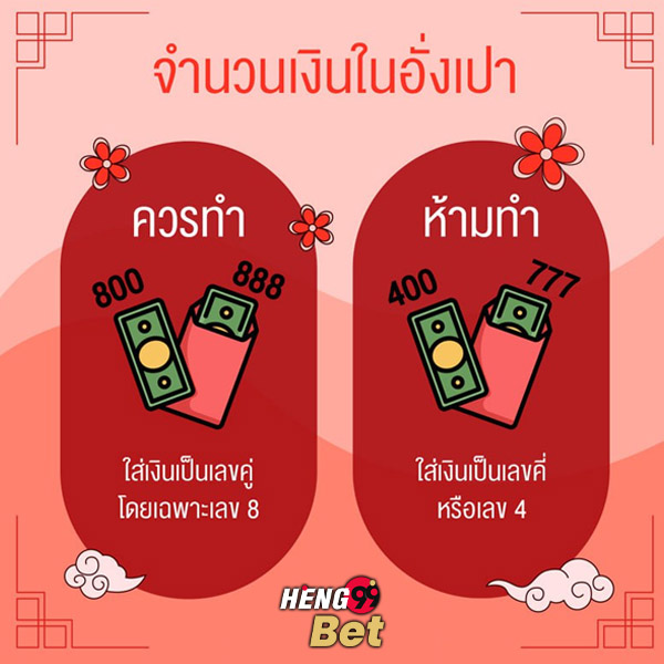 รูปภาพจำนวนเงินในอั่งเปาของ heng99