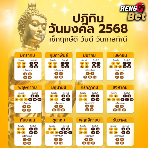 รูปภาพปฏิทินวันมงคล 2568ของ heng99